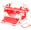 Schreibmaschine-Symboldarstellung